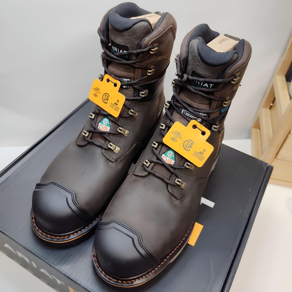 ARIAT Stump Jumper 8" CSA Glacier Grip H20 600g Composite Toe Work Boot 10038283 - Picture 4 of 15